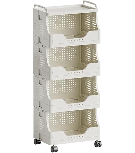 Amazon｜ライクイット(like-it) 収納ラック 扉付き キャスター付き 幅